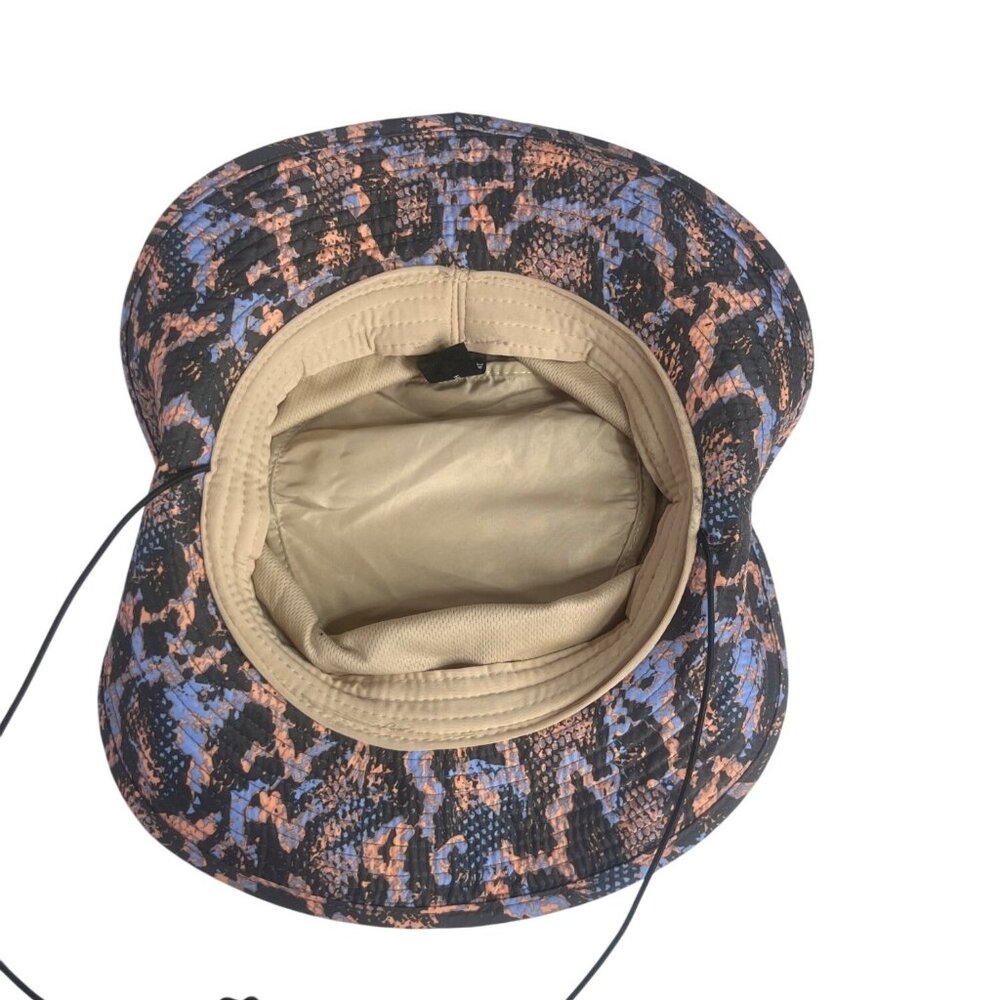 Mission Boonie Hat Snap Brim Drawstring Beige Camo Trim Outdoor Sun Protection - Picture 5 of 6